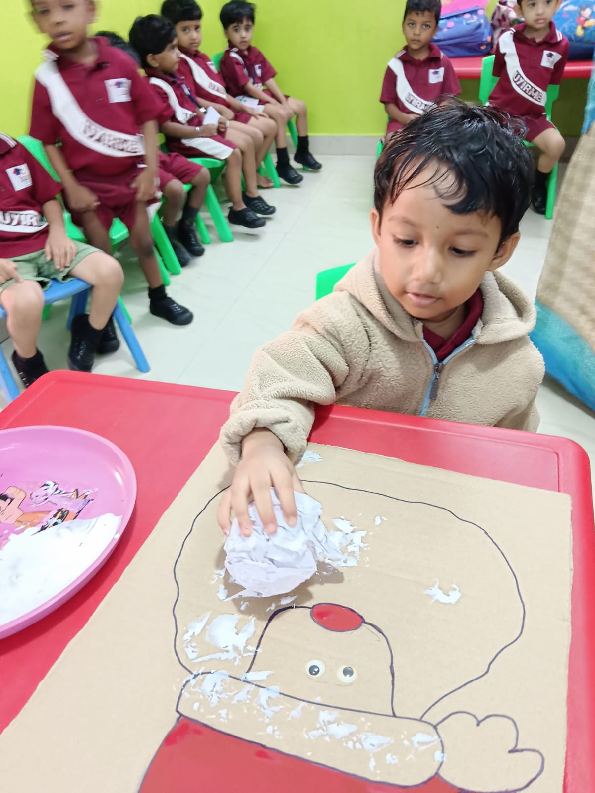 Creative art activity at Uyirmei Academy